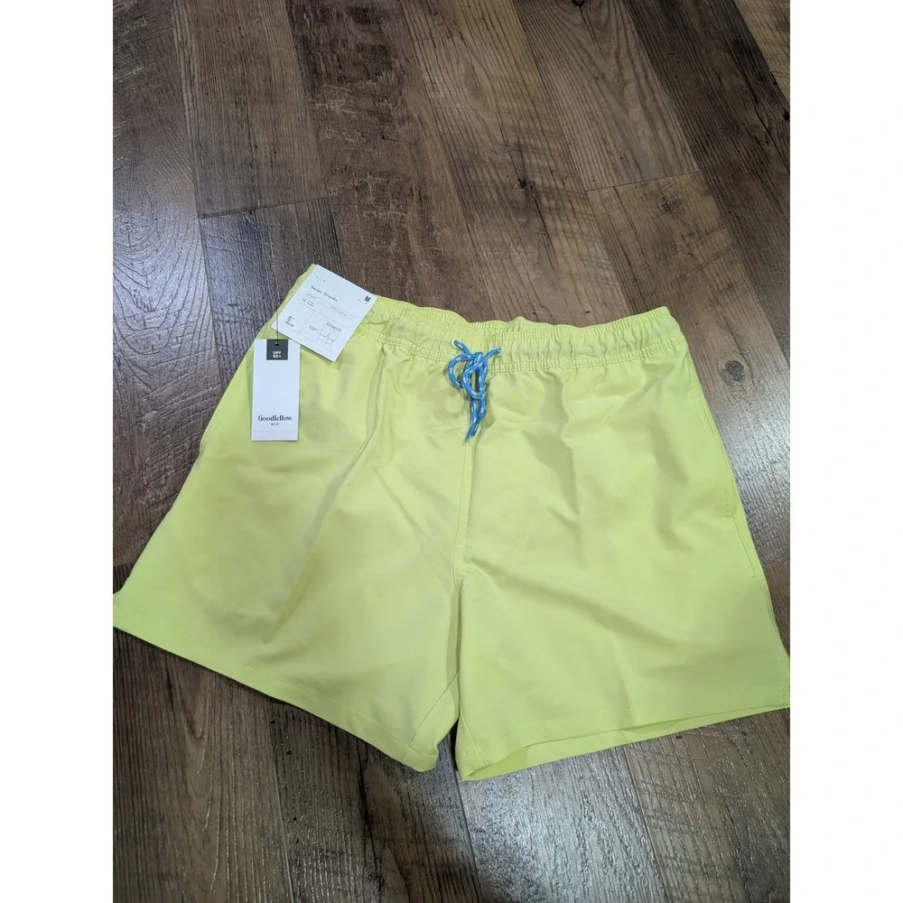 Goodfellow Swim Trunks Mens Size M Neon Green NWT 5